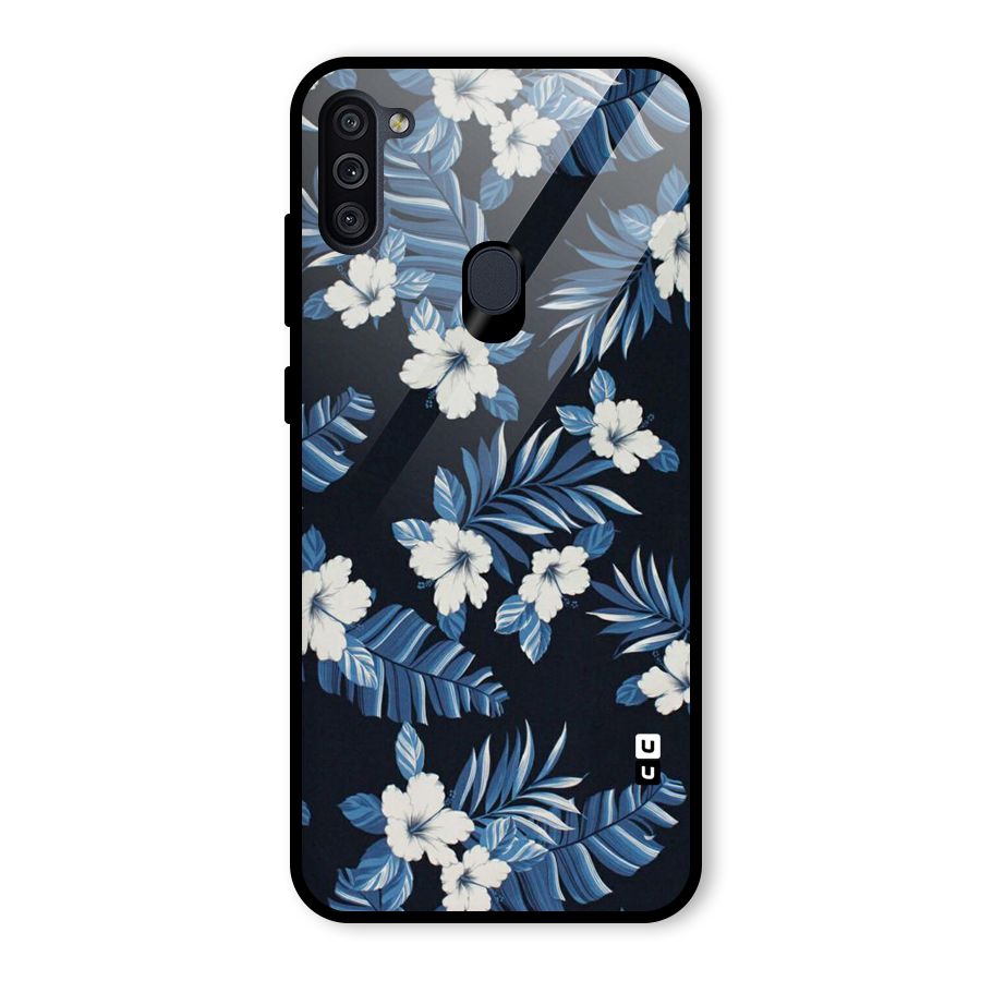 Aesthicity Floral Glass Back Case for Galaxy M11