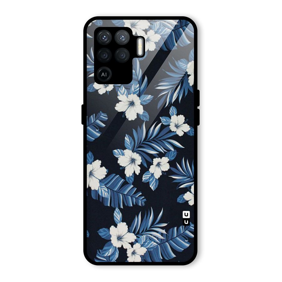 Aesthicity Floral Glass Back Case for Oppo F19 Pro