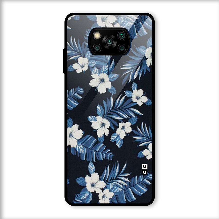Aesthicity Floral Glass Back Case for Poco X3