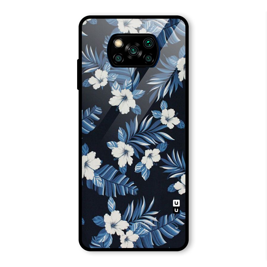 Aesthicity Floral Glass Back Case for Poco X3 Pro