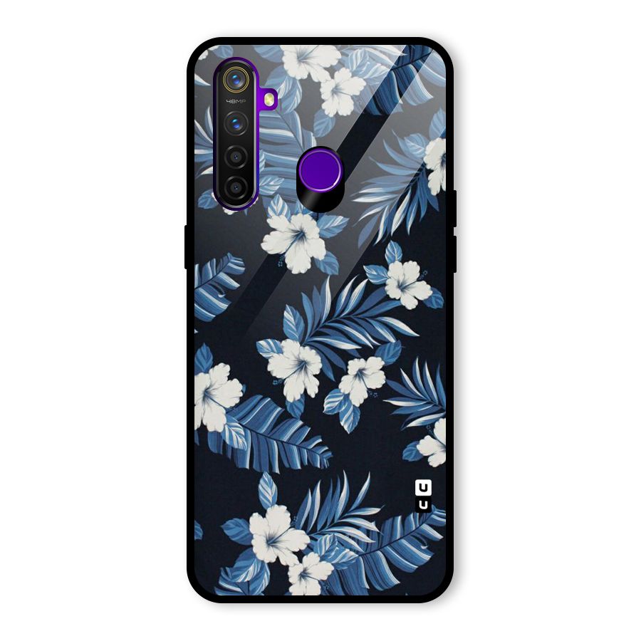 Aesthicity Floral Glass Back Case for Realme 5 Pro