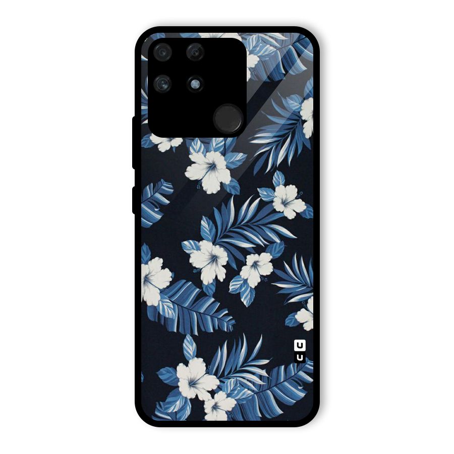 Aesthicity Floral Glass Back Case for Realme Narzo 50A