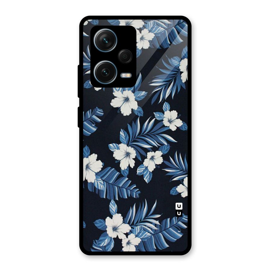 Aesthicity Floral Glass Back Case for Redmi Note 12 Pro Plus 5G