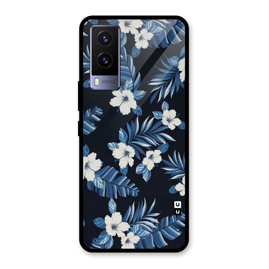 Aesthicity Floral Glass Back Case for Vivo V21e 5G