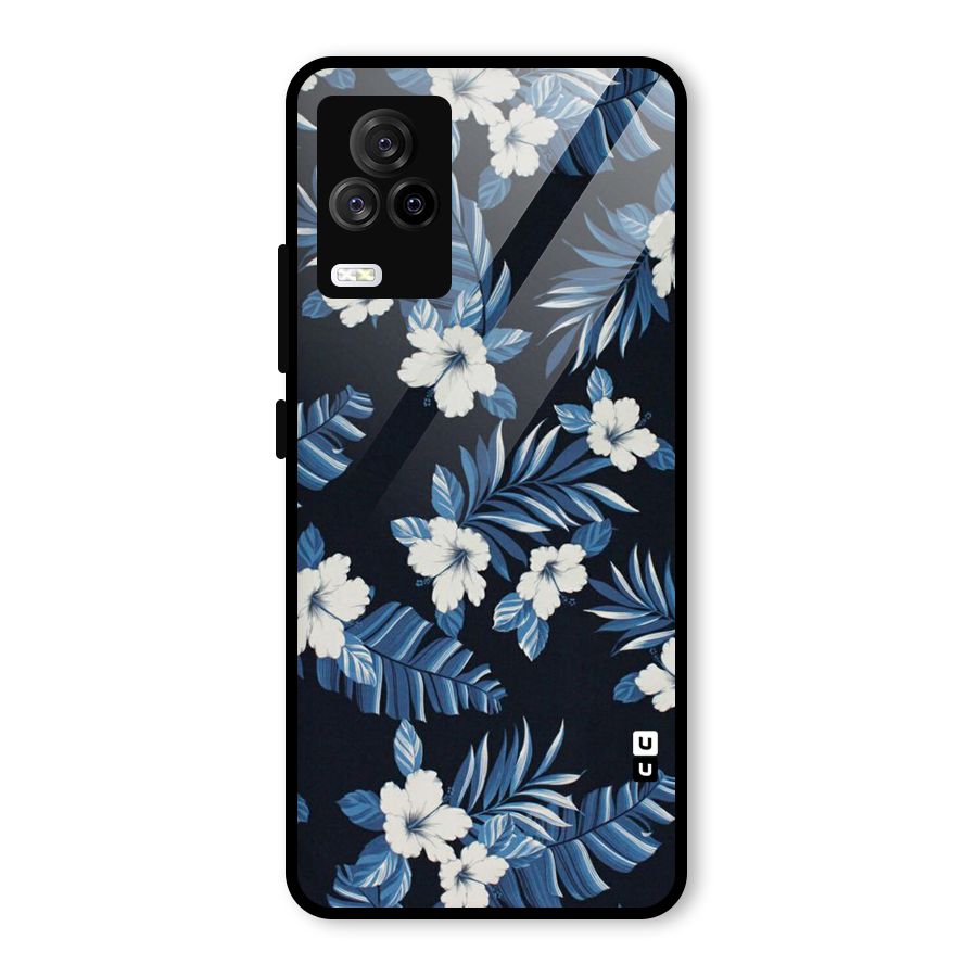 Aesthicity Floral Glass Back Case for Vivo iQOO 7 Legend 5G