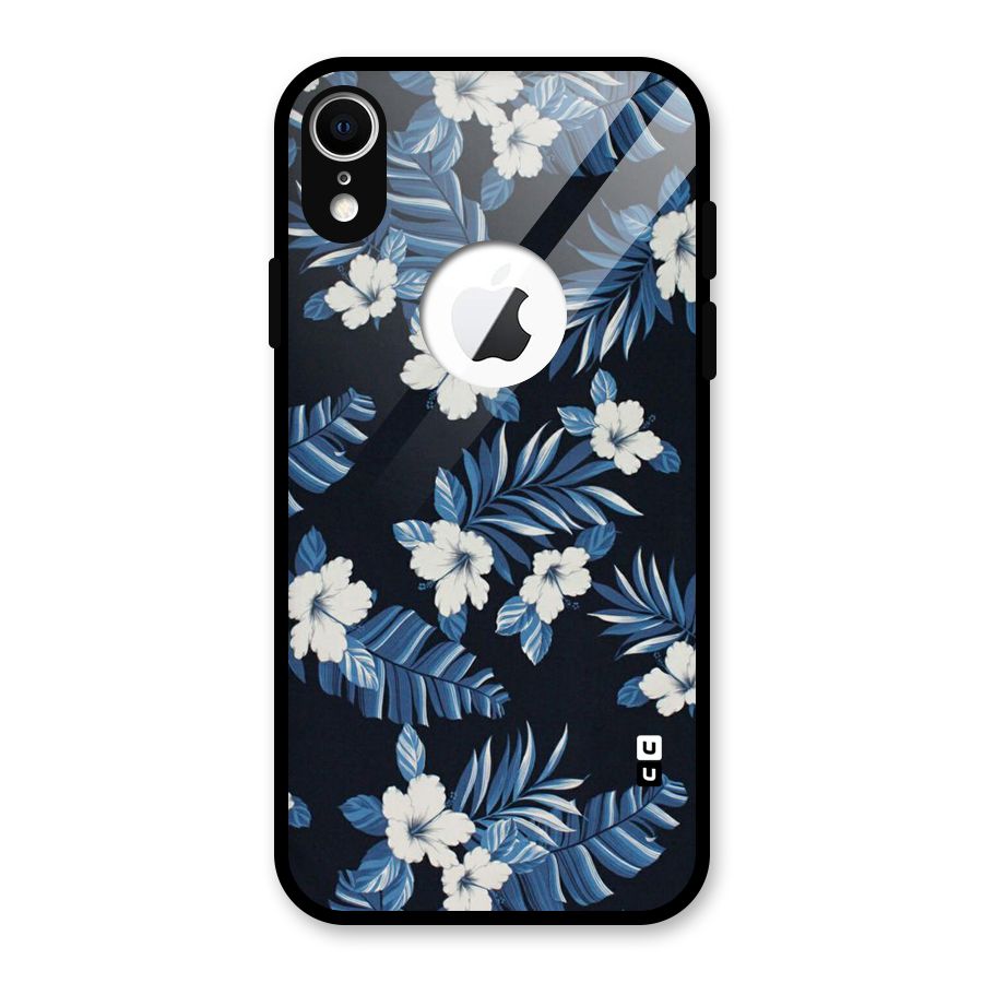 Aesthicity Floral Glass Back Case for iPhone XR Logo Cut