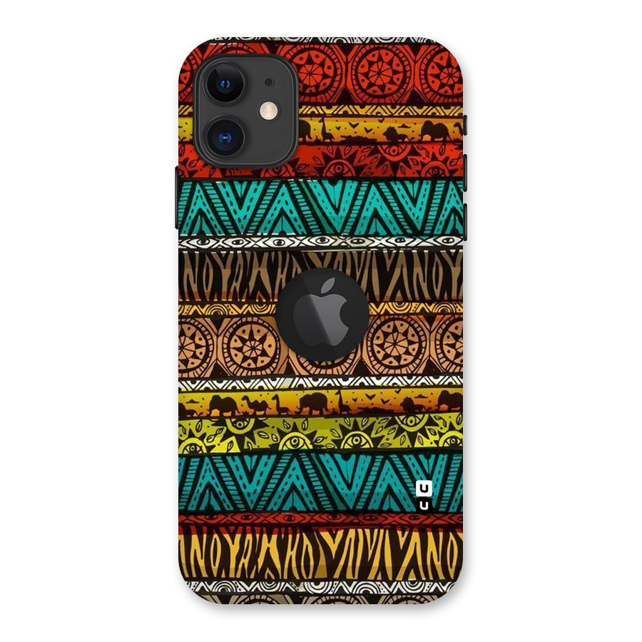 African Design Pattern Back Case for iPhone 11 Logo Cut