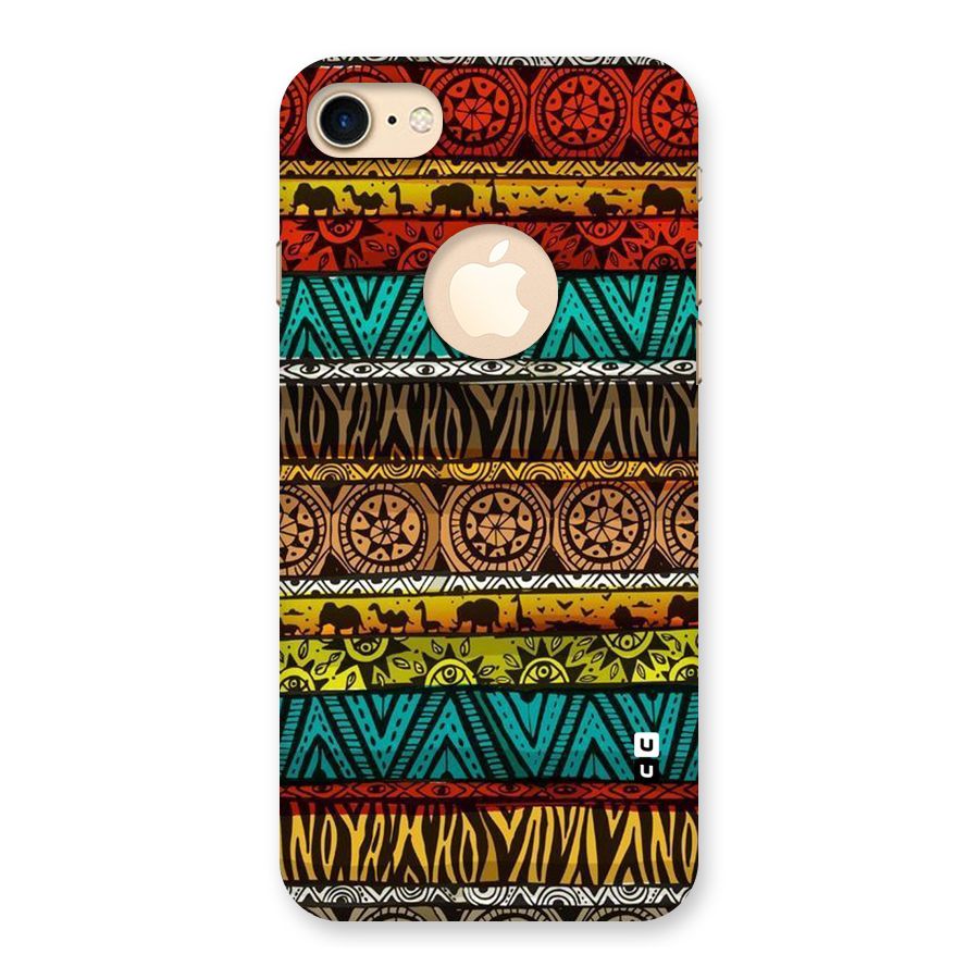 African Design Pattern Back Case for iPhone 7 Logo Cut