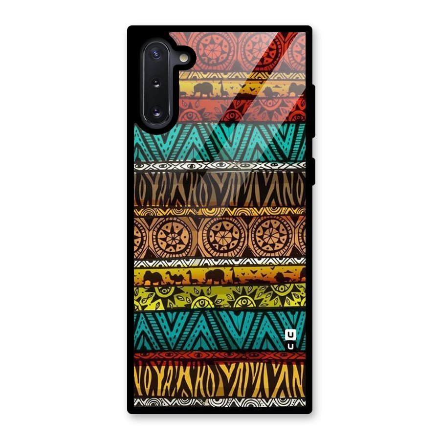 African Design Pattern Glass Back Case for Galaxy Note 10