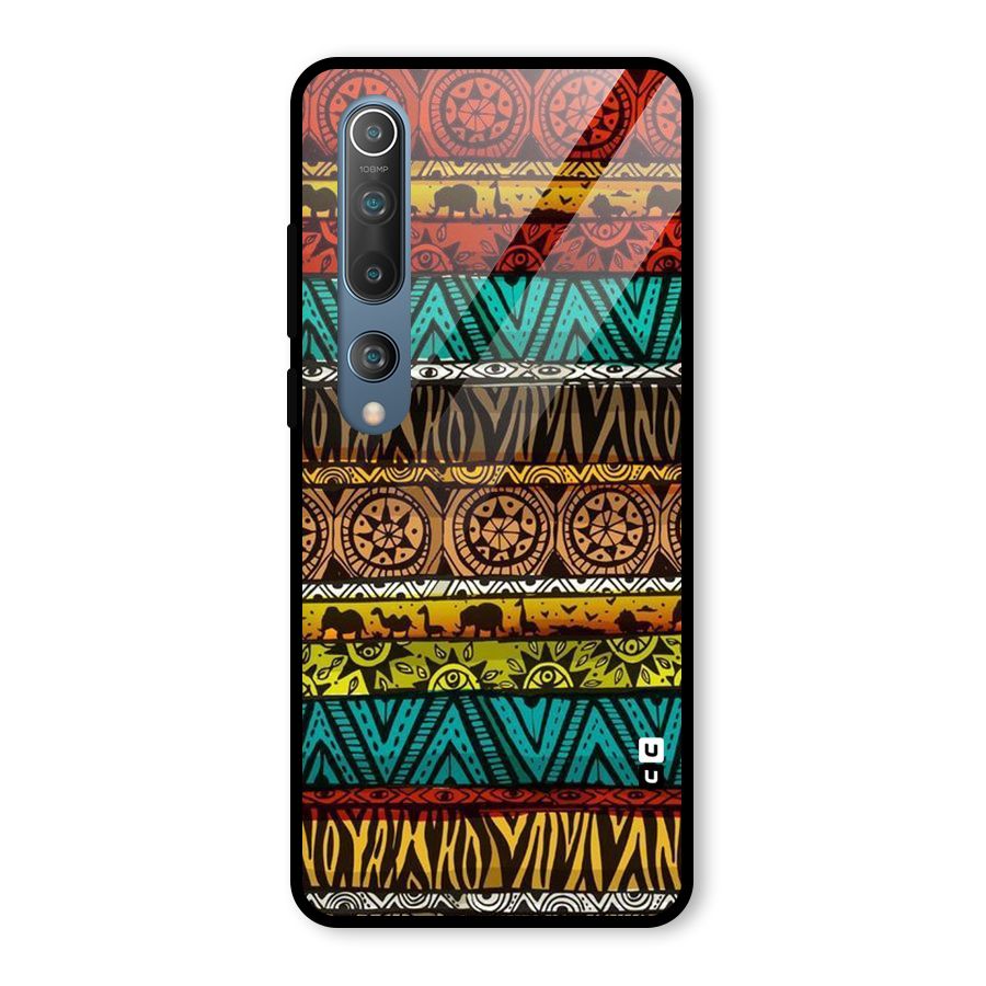 African Design Pattern Glass Back Case for Mi 10