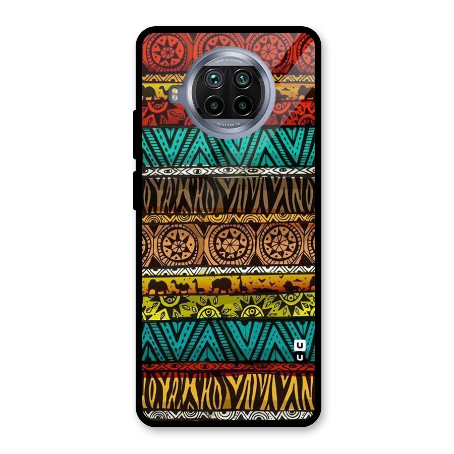 African Design Pattern Glass Back Case for Mi 10i