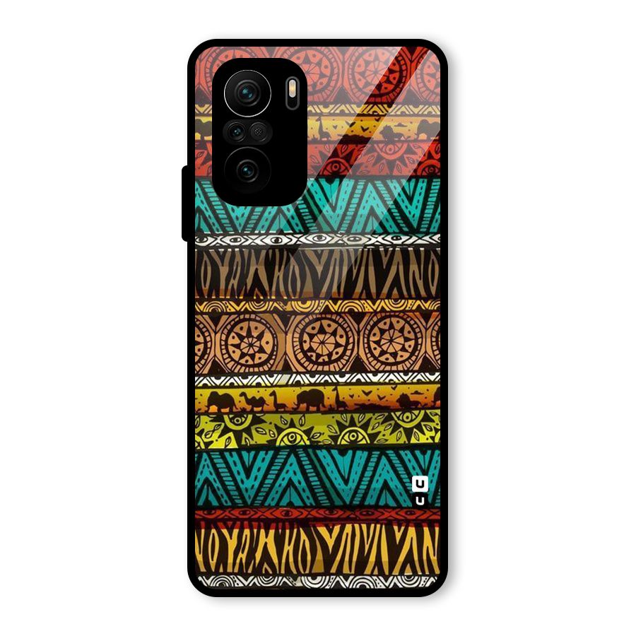 African Design Pattern Glass Back Case for Mi 11X Pro