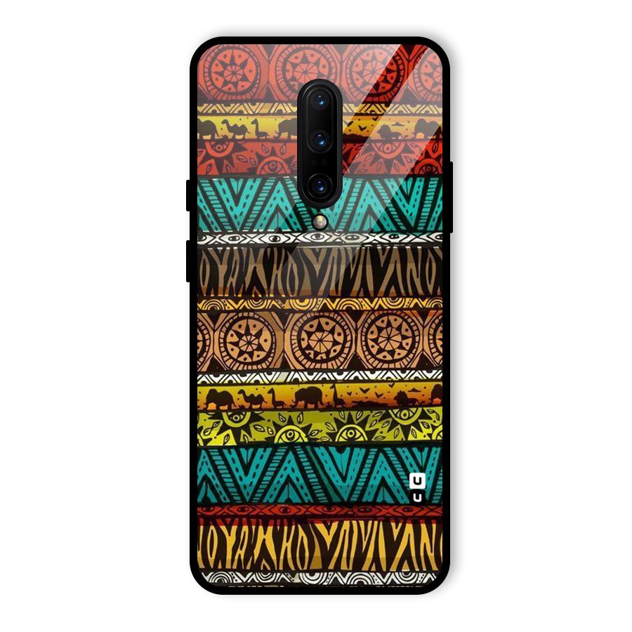 African Design Pattern Glass Back Case for OnePlus 7 Pro