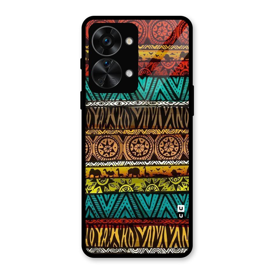 African Design Pattern Glass Back Case for OnePlus Nord 2T
