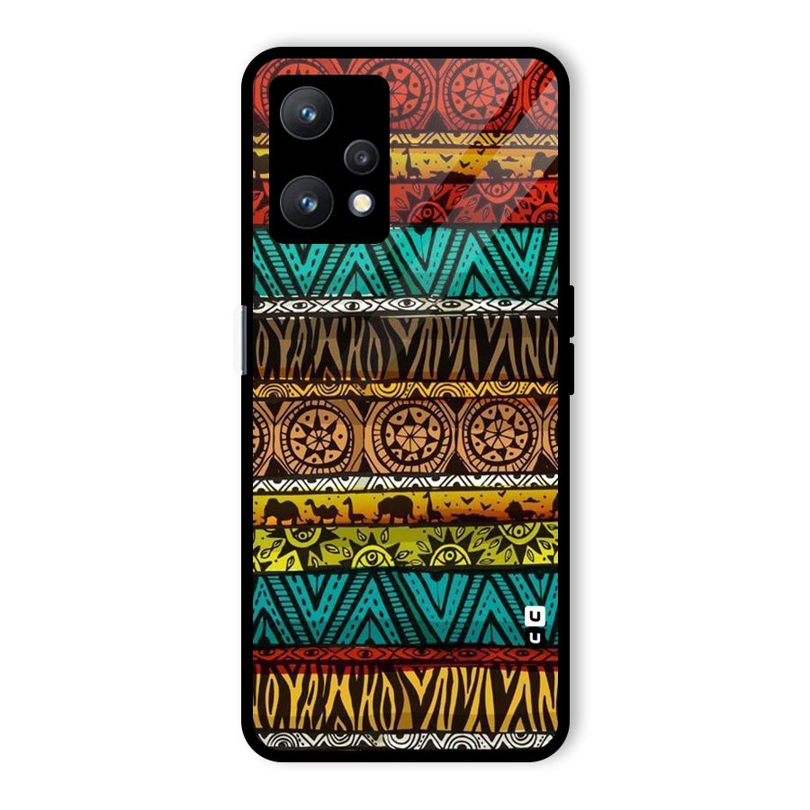 African Design Pattern Glass Back Case for Realme 9 Pro 5G