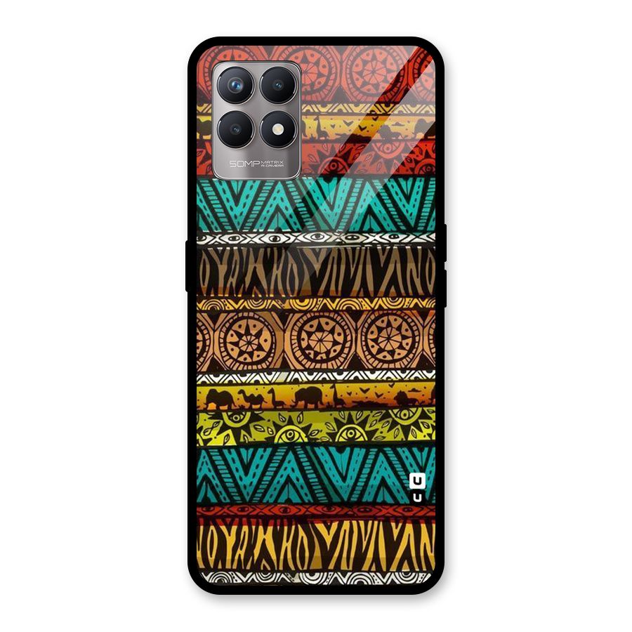 African Design Pattern Glass Back Case for Realme Narzo 50