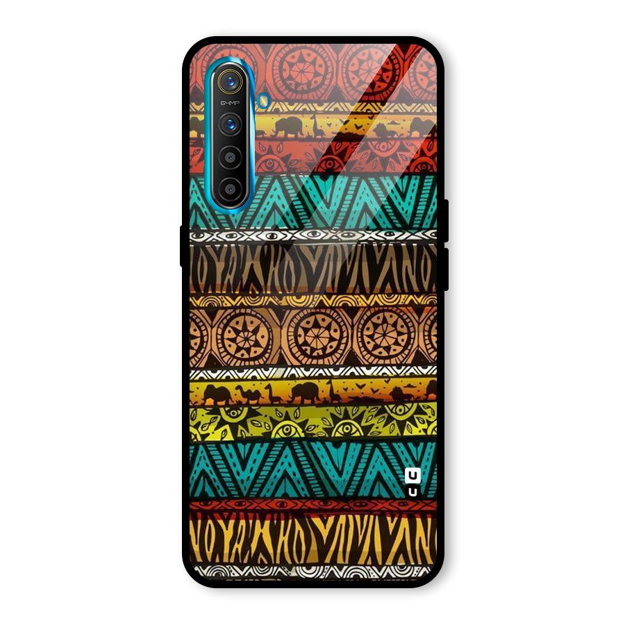 African Design Pattern Glass Back Case for Realme X2