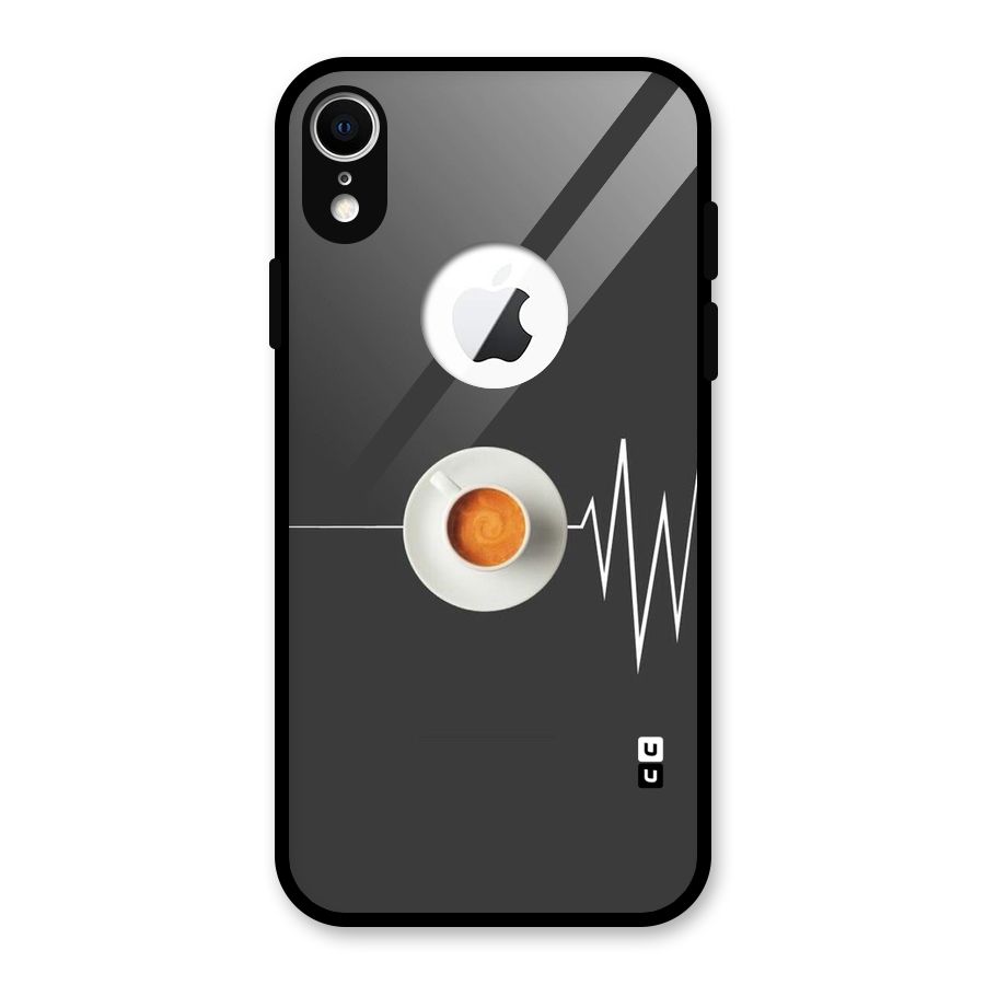 After Coffee Glass Back Case for iPhone XR Logo Cut