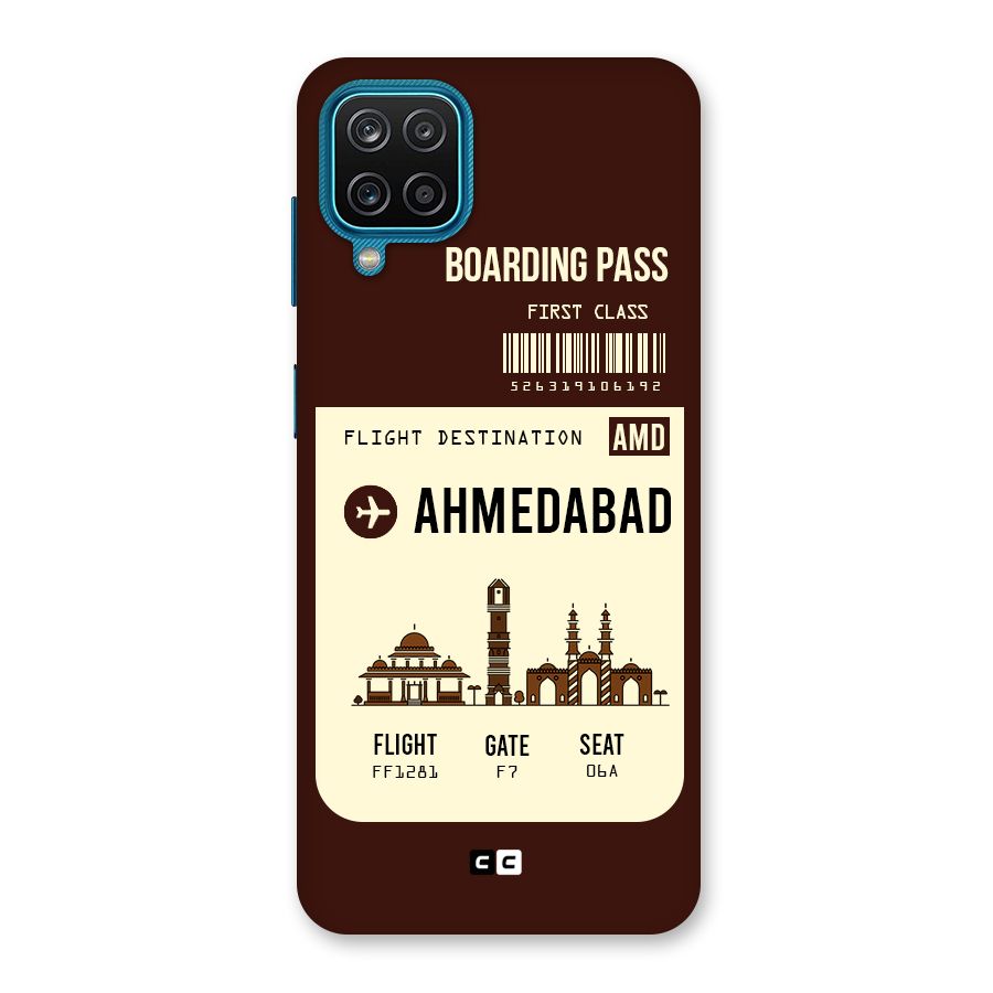Ahmedabad Boarding Pass Back Case for Galaxy F12