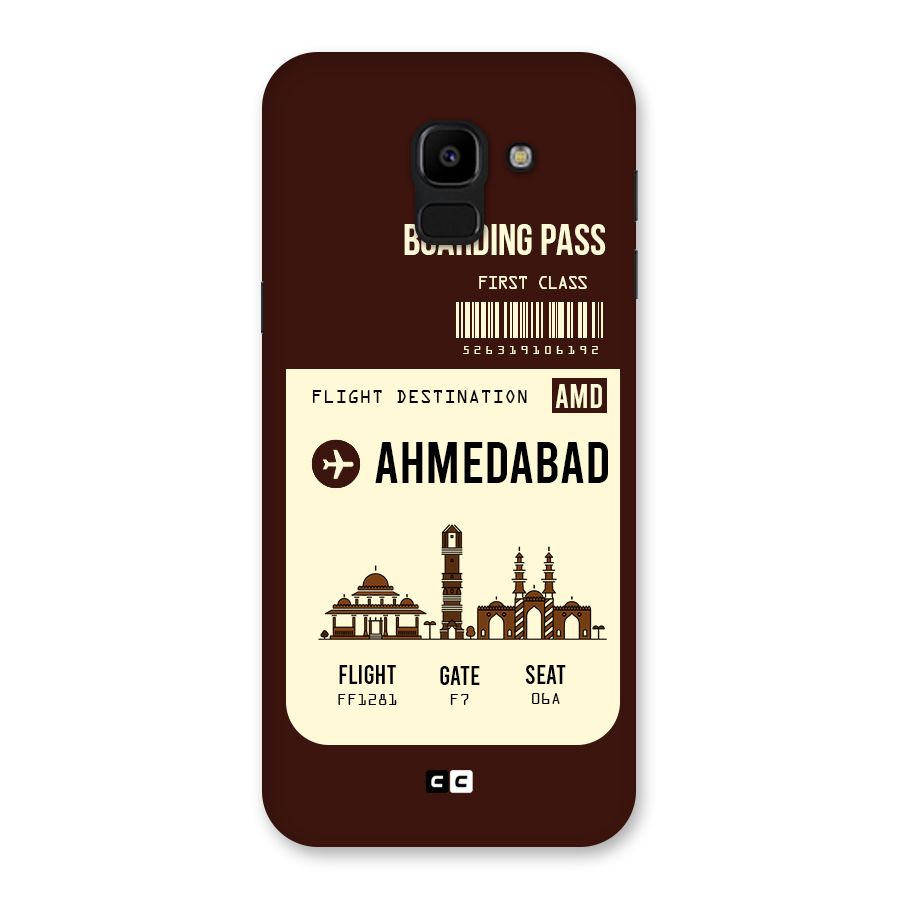 Ahmedabad Boarding Pass Back Case for Galaxy J6