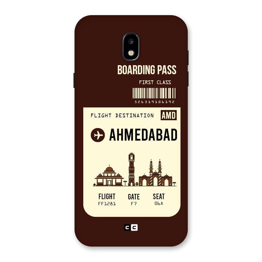 Ahmedabad Boarding Pass Back Case for Galaxy J7 Pro