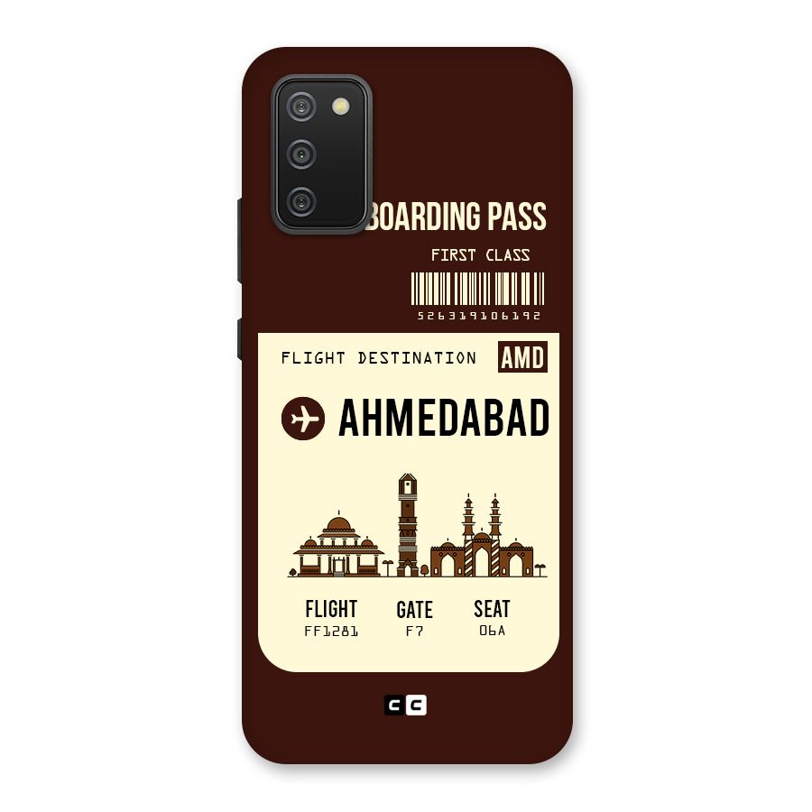 Ahmedabad Boarding Pass Back Case for Galaxy M02s