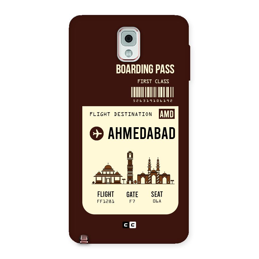 Ahmedabad Boarding Pass Back Case for Galaxy Note 3