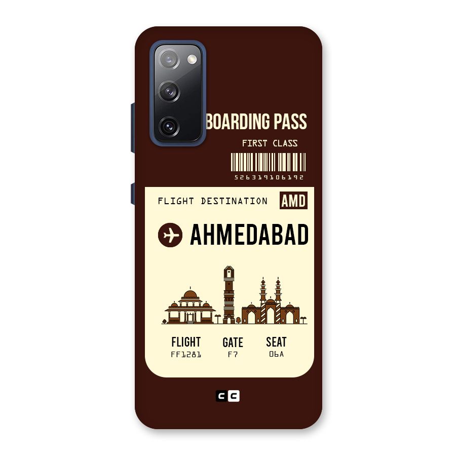 Ahmedabad Boarding Pass Back Case for Galaxy S20 FE