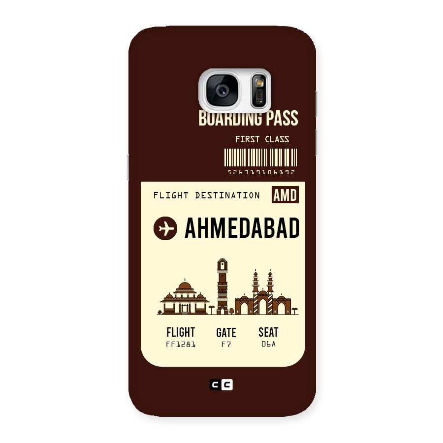 Ahmedabad Boarding Pass Back Case for Galaxy S7 Edge
