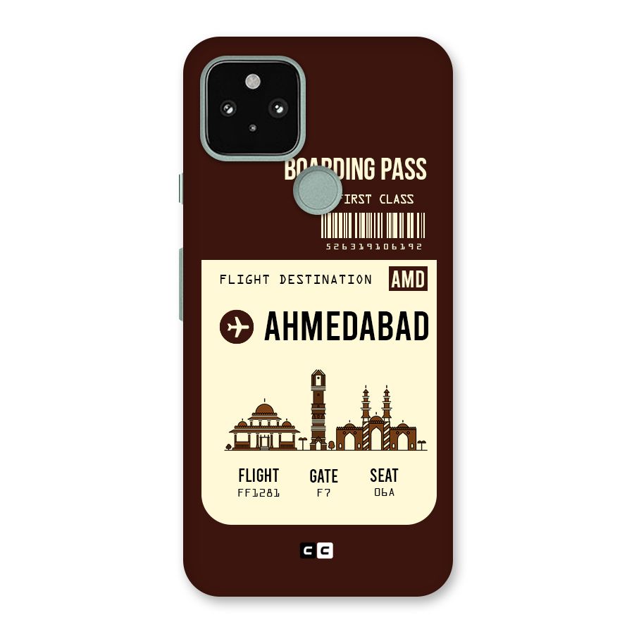 Ahmedabad Boarding Pass Back Case for Google Pixel 5