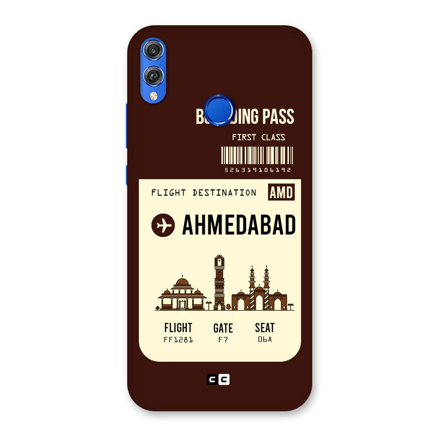 Ahmedabad Boarding Pass Back Case for Honor 8X