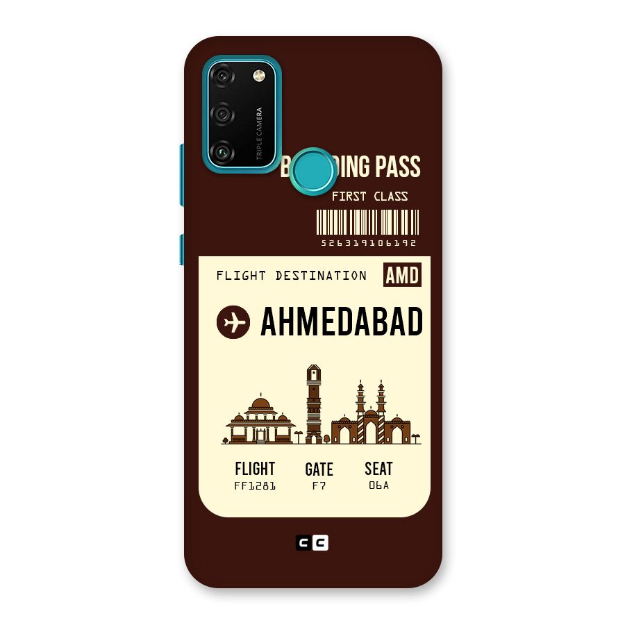 Ahmedabad Boarding Pass Back Case for Honor 9A