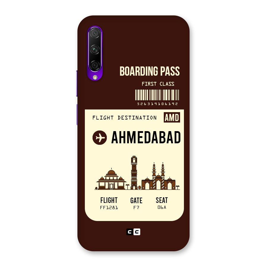 Ahmedabad Boarding Pass Back Case for Honor 9X Pro