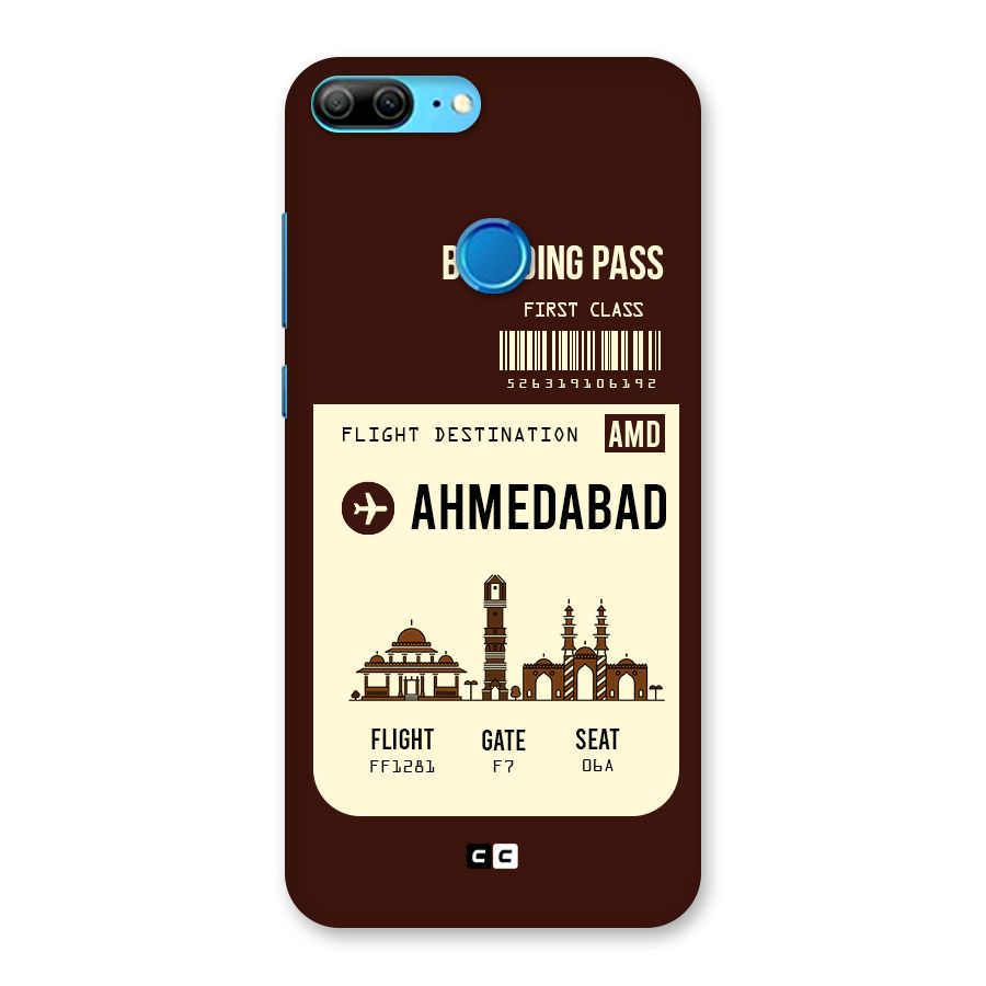 Ahmedabad Boarding Pass Back Case for Honor 9 Lite