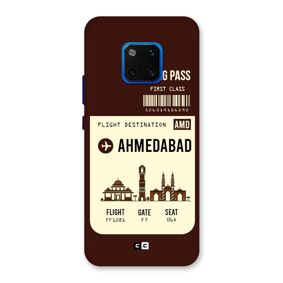 Ahmedabad Boarding Pass Back Case for Huawei Mate 20 Pro