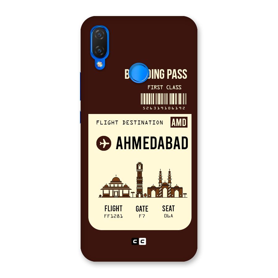 Ahmedabad Boarding Pass Back Case for Huawei P Smart+