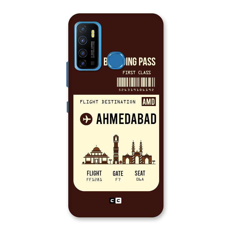 Ahmedabad Boarding Pass Back Case for Infinix Hot 9