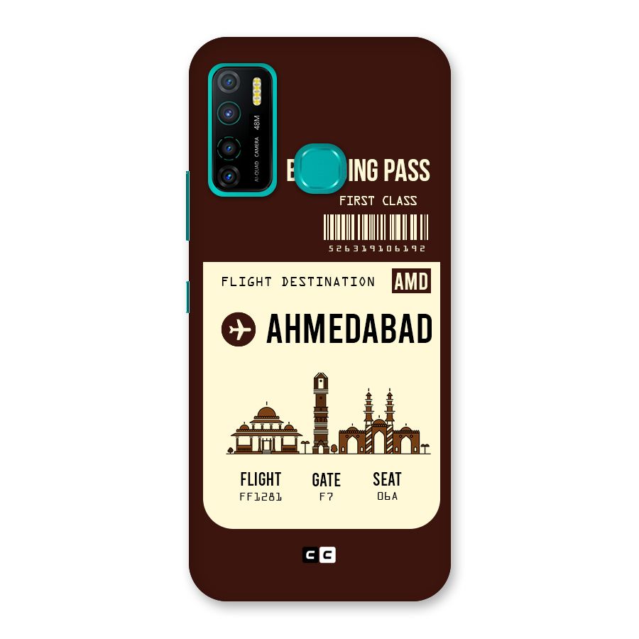 Ahmedabad Boarding Pass Back Case for Infinix Hot 9 Pro