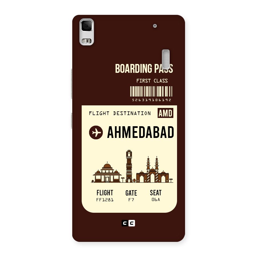 Ahmedabad Boarding Pass Back Case for Lenovo K3 Note