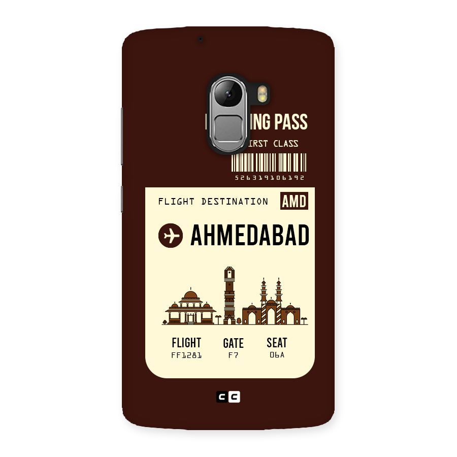 Ahmedabad Boarding Pass Back Case for Lenovo K4 Note