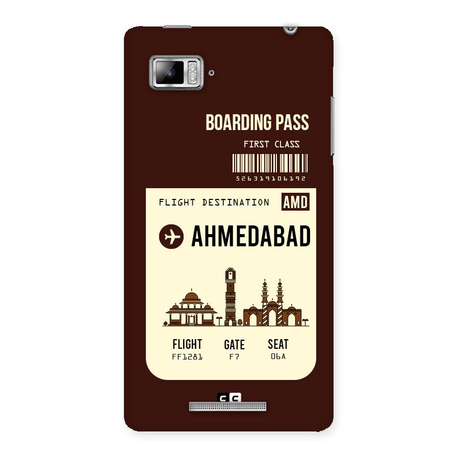Ahmedabad Boarding Pass Back Case for Lenovo Vibe Z K910