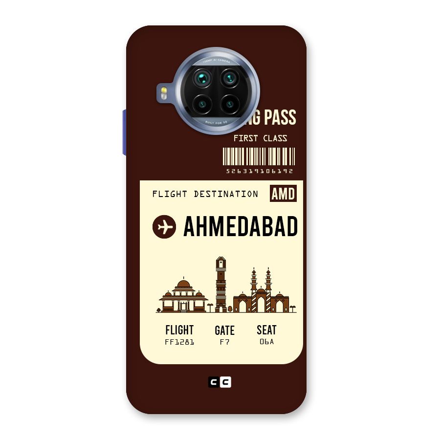 Ahmedabad Boarding Pass Back Case for Mi 10i