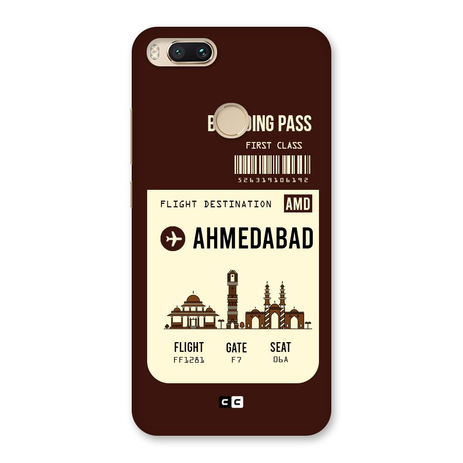 Ahmedabad Boarding Pass Back Case for Mi A1