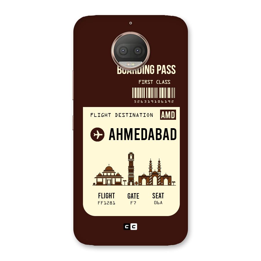 Ahmedabad Boarding Pass Back Case for Moto G5s Plus