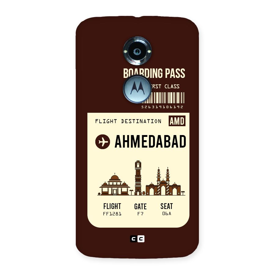 Ahmedabad Boarding Pass Back Case for Moto X 2nd Gen