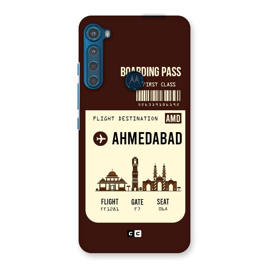 Ahmedabad Boarding Pass Back Case for Motorola One Fusion Plus