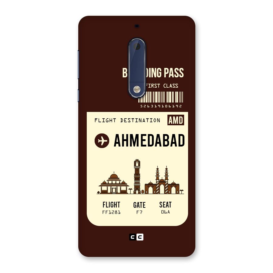 Ahmedabad Boarding Pass Back Case for Nokia 5