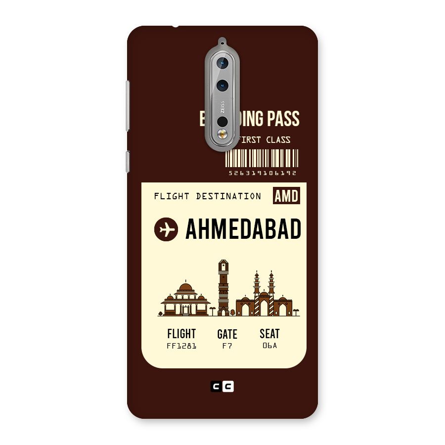 Ahmedabad Boarding Pass Back Case for Nokia 8