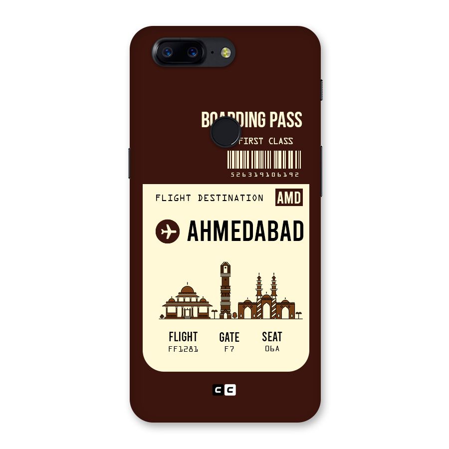 Ahmedabad Boarding Pass Back Case for OnePlus 5T