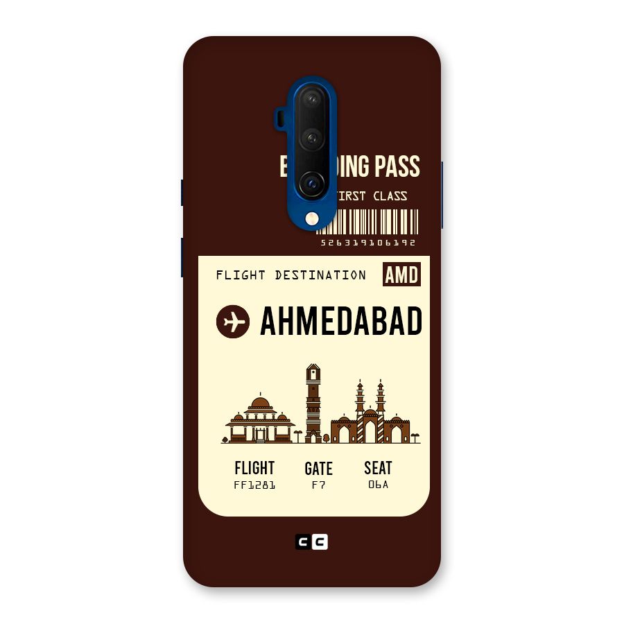 Ahmedabad Boarding Pass Back Case for OnePlus 7T Pro